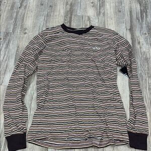 Lost Black and White Striped Long Sleeve Tee